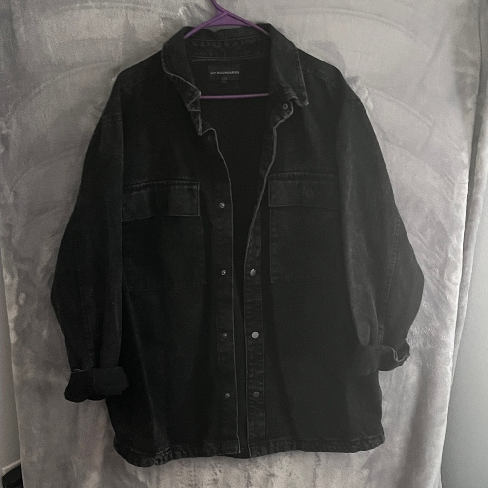 No Boundaries Black Jean Jacket